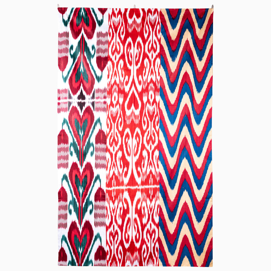 Fluttering Blossoms Large Ikat Tapestry