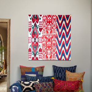 Fluttering Blossoms Medium Ikat Tapestry