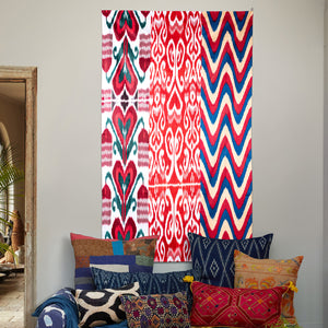 Fluttering Blossoms Large Ikat Tapestry