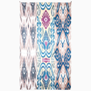 Color Made Indeterminate By Moonlight Large Ikat Tapestry