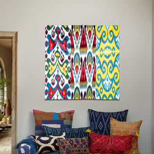 Larking About Together Medium Ikat Tapestry