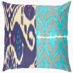 Dark Blue 32 Ikat Pillow