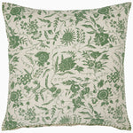 A John Robshaw Prayag Decorative Pillow with a hidden zipper closure and a cotton linen background. - 30437542264878