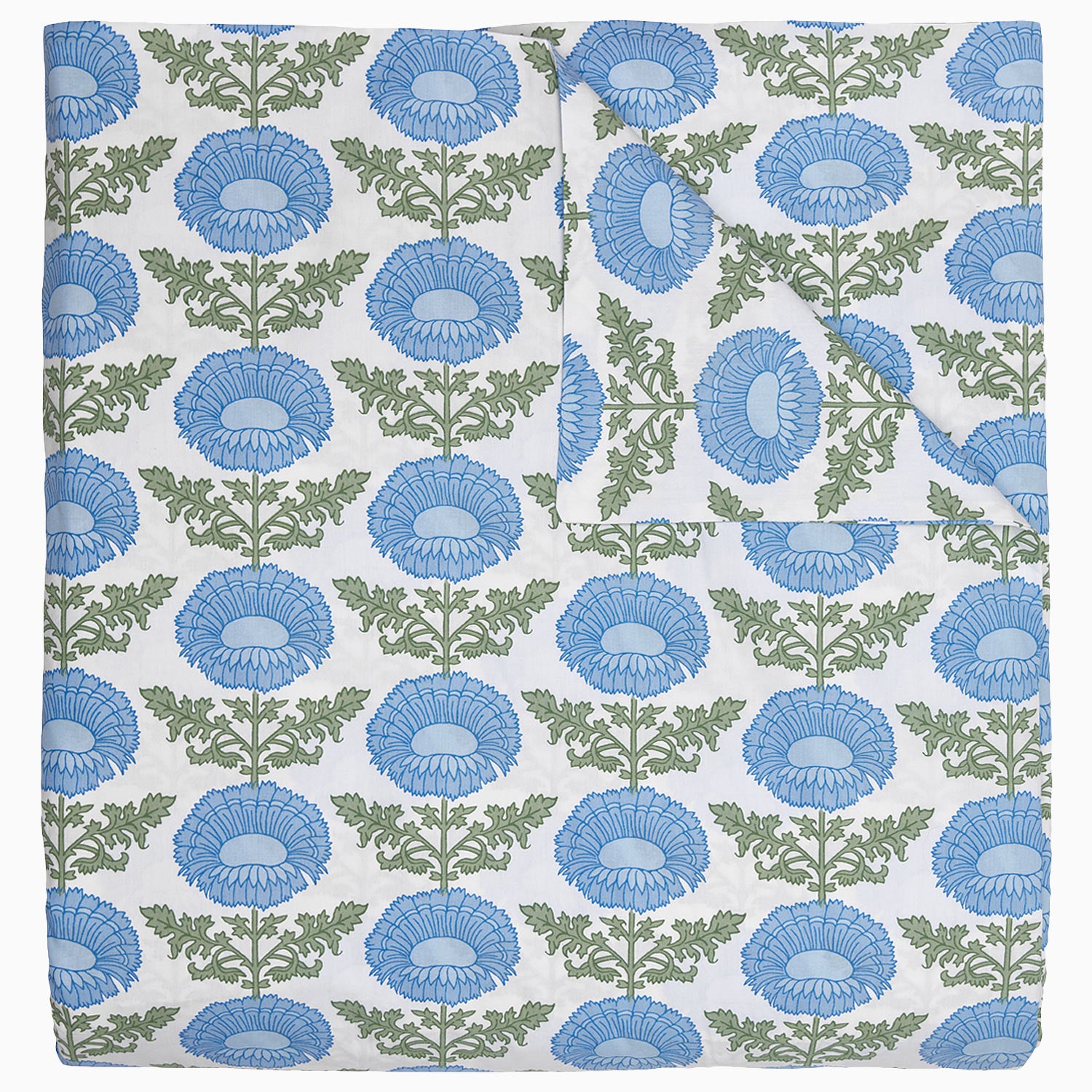 Kaavia Light Indigo Organic Duvet by John Robshaw