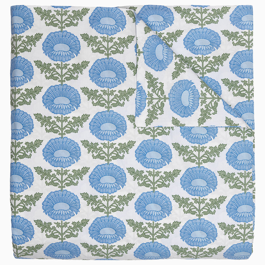 Kaavia Light Indigo Organic Duvet by John Robshaw