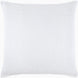 A John Robshaw white pillow featuring the Organic Hand Stitched White Quilt.