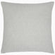 A Vivada Light Gray Woven Quilt with a cotton chambray coverlet on a white background. (by John Robshaw)