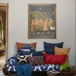 Gopis And Pink Lotus Tapestry - 32114120097838