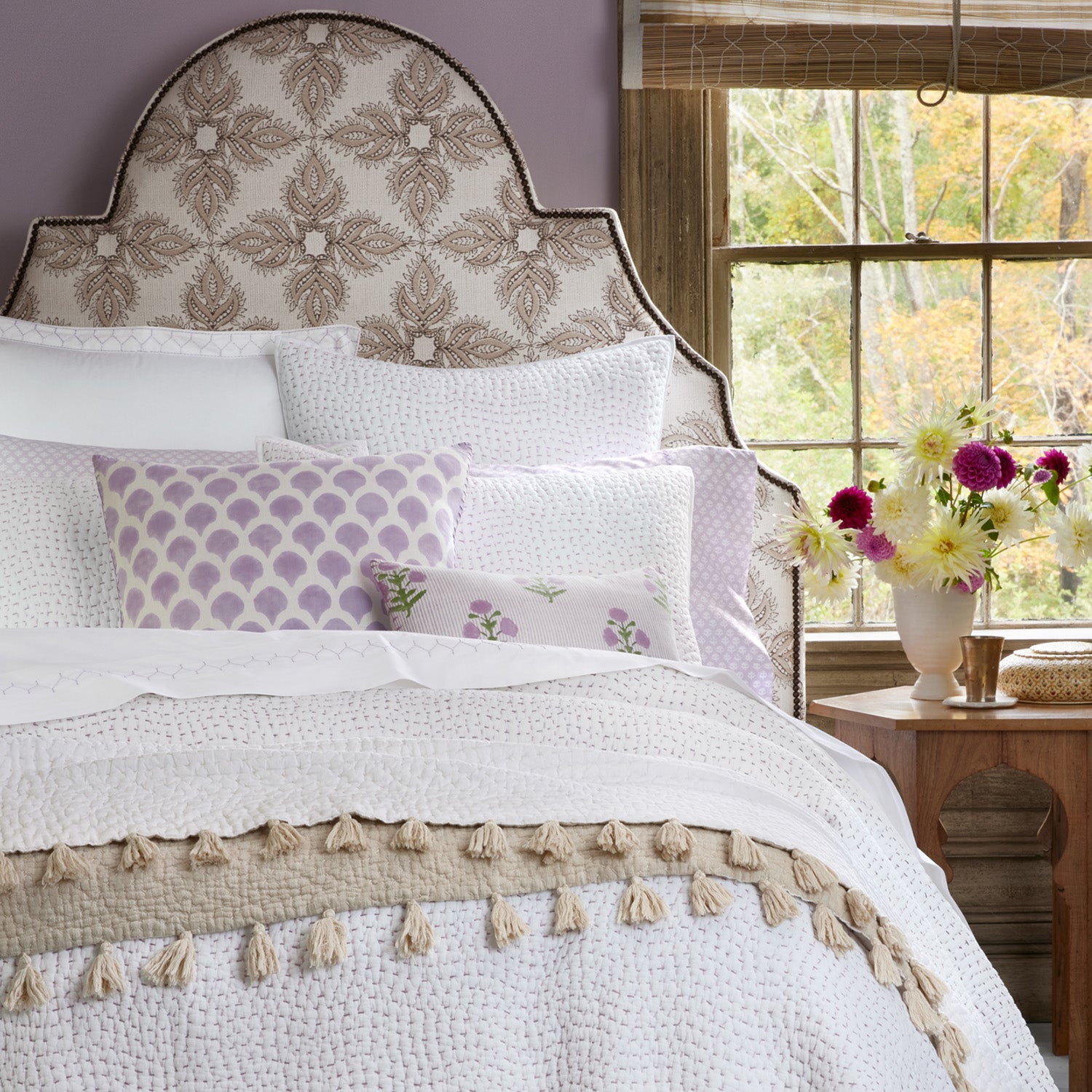 Organic Hand Stitched Lavender Quilt