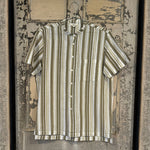 Sand Stripe Nehru Short Sleeve Shirt - 31848126611502