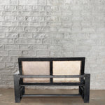 Black Loveseat With Curved Arms - 31469569245230