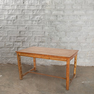 Anglo Indian Teak Inlaid Table