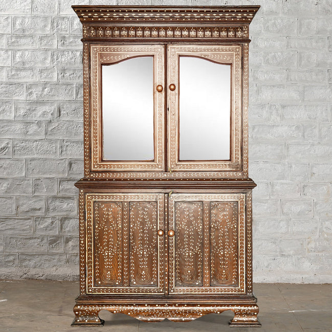 Anglo Indian Teak Inlaid Cabinet by John Robshaw