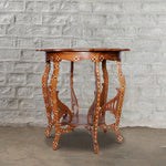 Round Wooden Inlay Table 10 - 31486550704174