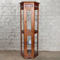 Wood and Glass Curio Cabinet - High Quality Image of 