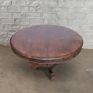 Carved Rosewood Round Table