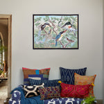 Kingfishers In A Tree Tapestry - 32902376554542