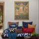 Lotus And Gopis Tapestry
