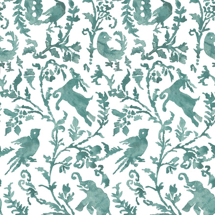 Madhavi Peacock Wallpaper by John Robshaw