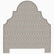 This Custom Dara Headboard by John Robshaw features an ornate pattern and is available for white glove delivery.