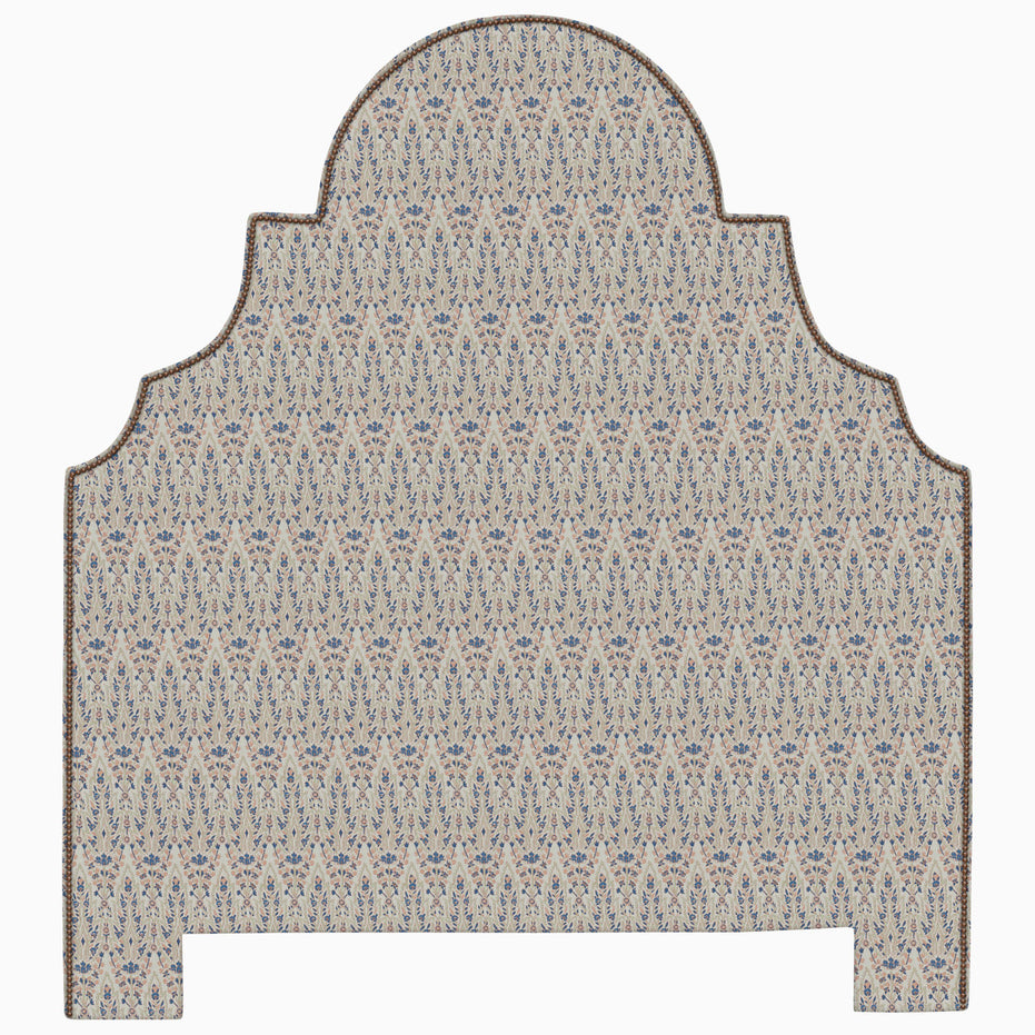 This Custom Dara Headboard by John Robshaw features an ornate pattern and is available for white glove delivery.