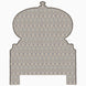 A bed with a Custom Orissa Headboard in John Robshaw Mughal architecture style.