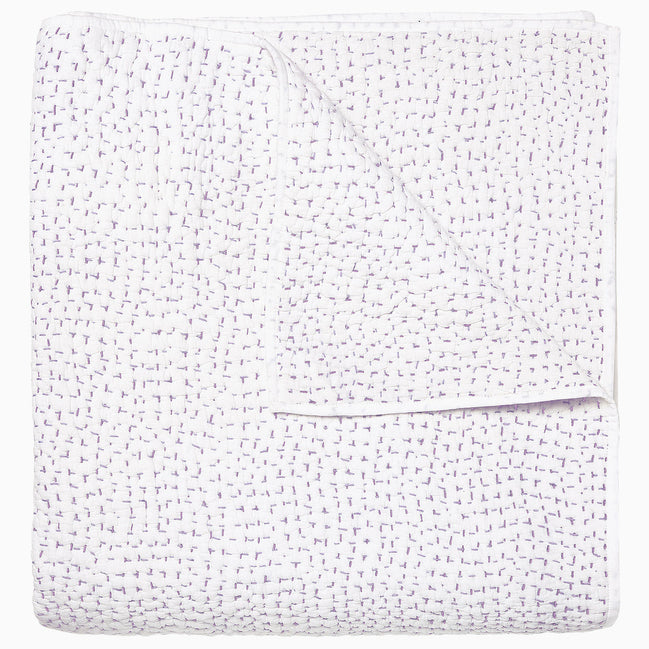 Organic Hand Stitched Lavender Quilt