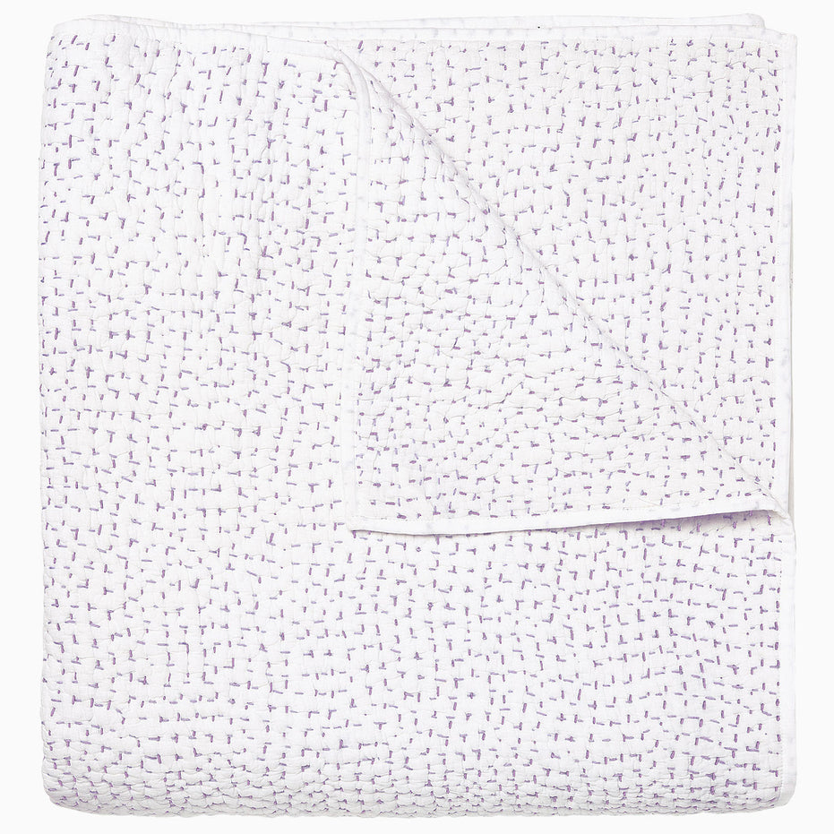 Organic Hand Stitched Lavender Quilt
