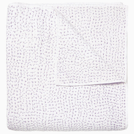 Organic Hand Stitched Lavender Quilt by John Robshaw