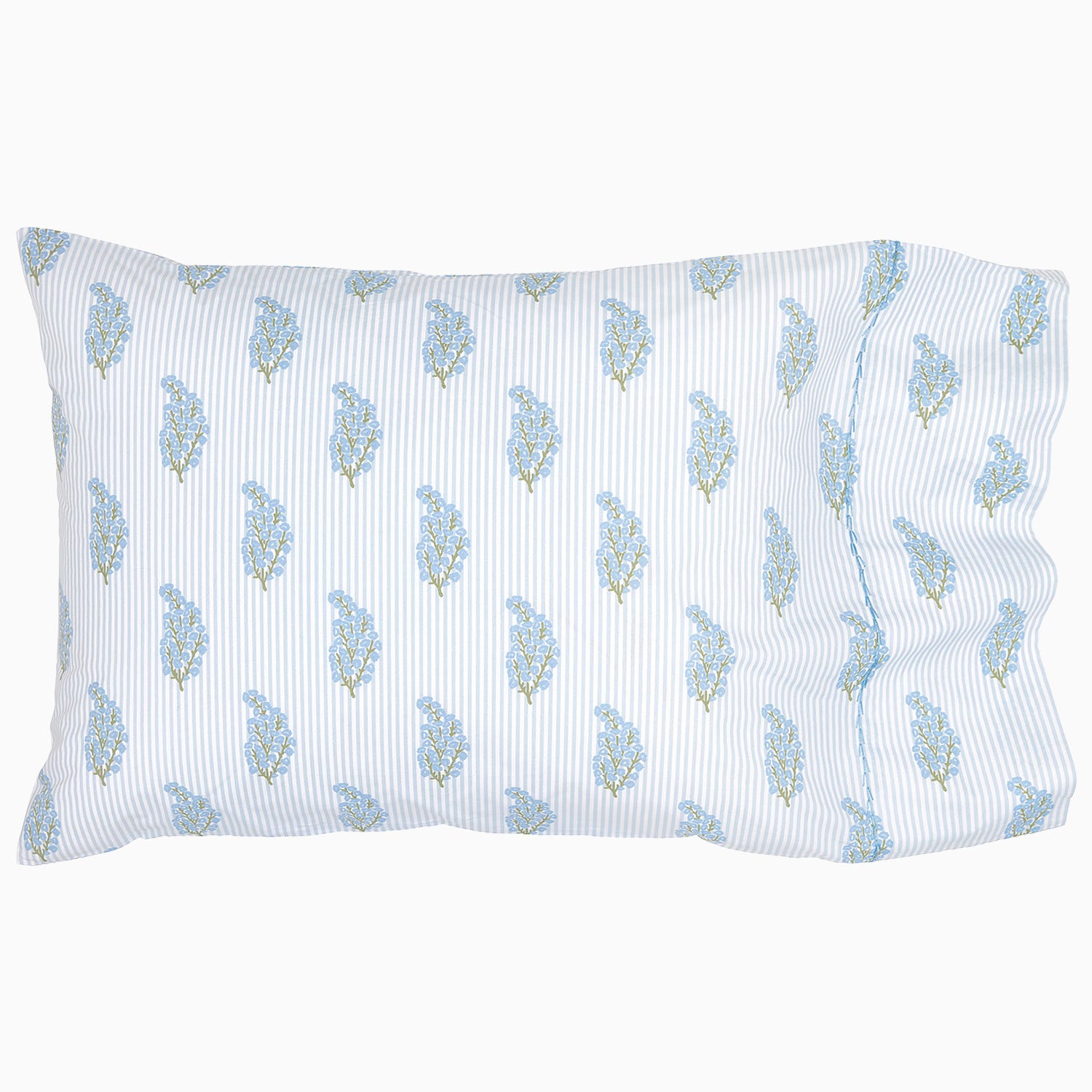 Nirvi Light Indigo Organic Sheets by John Robshaw