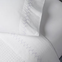 Stitched Lavender Organic Sheet Set - High Quality Image of 