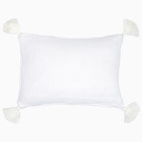 Woven Ivory Kidney Pillow - High Quality Image of 