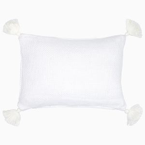 Woven Ivory Kidney Pillow