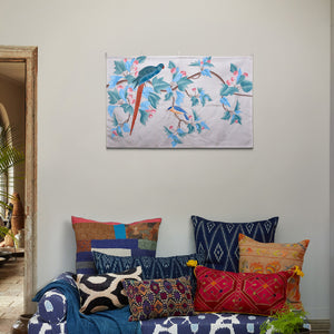 Parakeet And Bluebird Tapestry