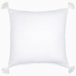 A soft Woven Ivory Decorative Pillow with tassels by John Robshaw. - 30794856988718