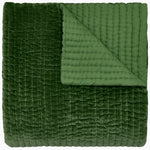 A Velvet Moss Quilt by John Robshaw, handcrafted by Indian artisans,.