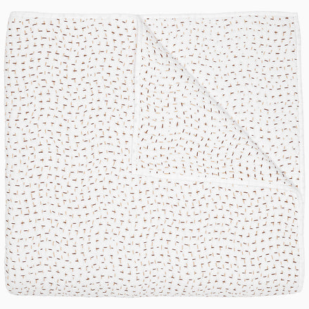 Organic Hand Stitched Coffee Quilt by John Robshaw