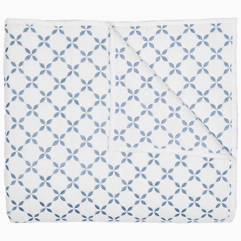 Layla Light Indigo Quilt by John Robshaw