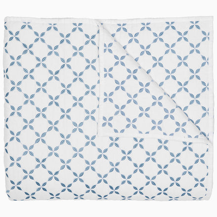 Layla Light Indigo Quilt by John Robshaw
