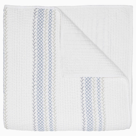Rimi Light Indigo Organic Quilt by John Robshaw
