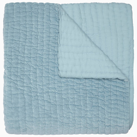 Velvet Light Indigo Quilt by John Robshaw