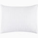 An Organic Hand Stitched White Quilt from John Robshaw with a cotton voile coverlet.