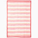 John Robshaw Crimson Bloom Suzani Blanket: a rectangular blanket with an embroidered vintage floral design, horizontal bands of pink and orange patterns, and a solid red border.