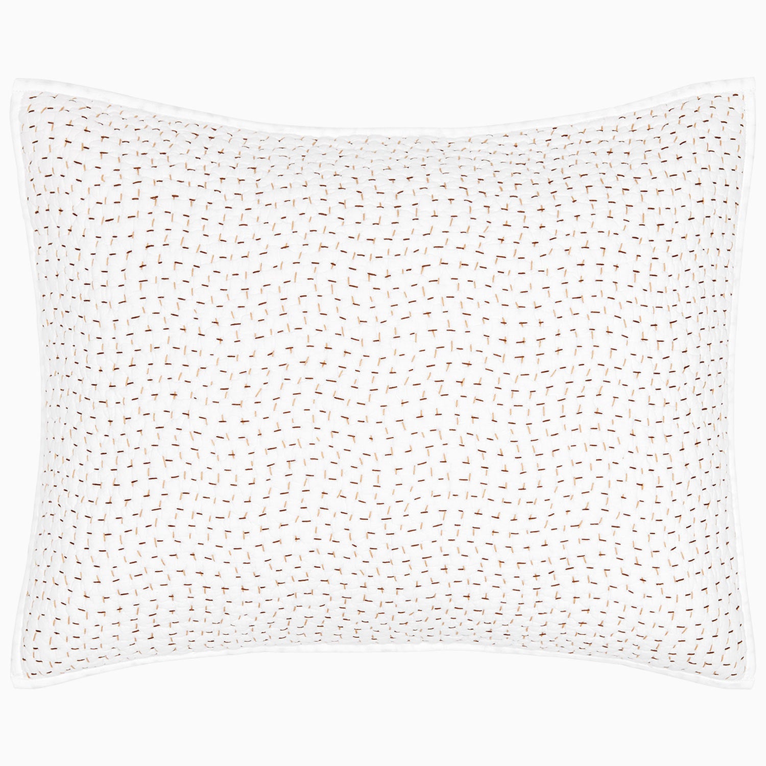 Organic Hand Stitched Coffee Sham by John Robshaw