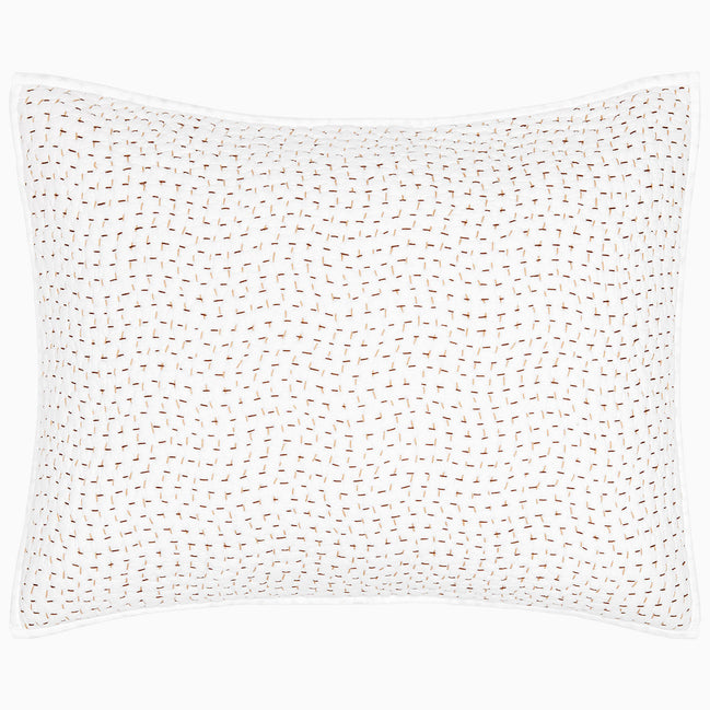 Organic Hand Stitched Coffee Sham by John Robshaw