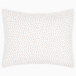 Organic Hand Stitched Coffee Sham by John Robshaw