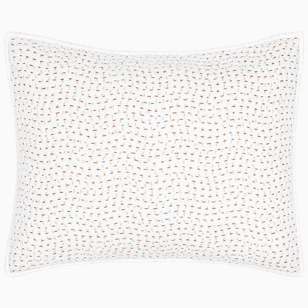 Organic Hand Stitched Coffee Sham by John Robshaw