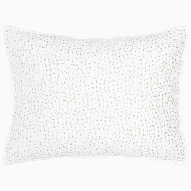 Organic Hand Stitched Sage Sham by John Robshaw