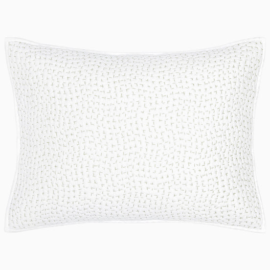 Organic Hand Stitched Sage Sham by John Robshaw
