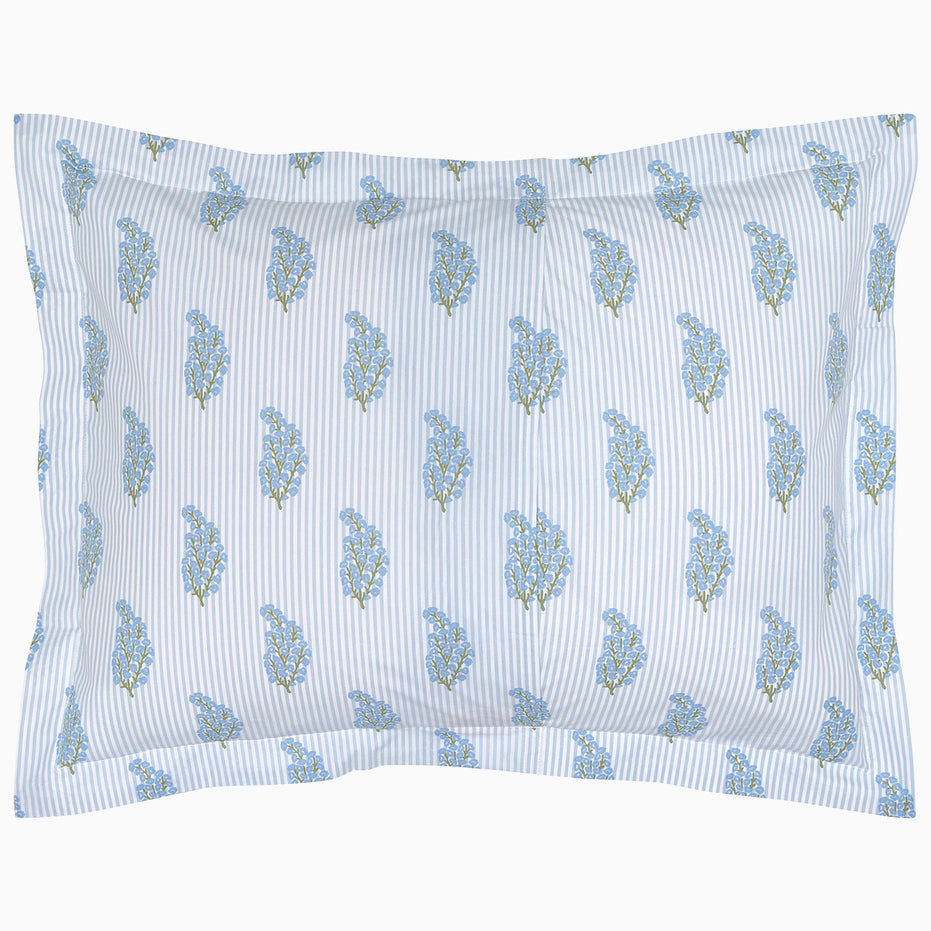 Nirvi Light Indigo Organic Sham by John Robshaw